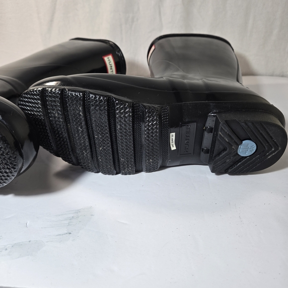 Hunter Black Rain Boots Size 9 - Picture 7 of 15